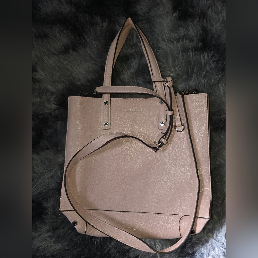 Calvin Klein Pink Tote Bag with Versatile Design